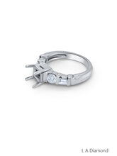 14K White Gold Diamond Princess Cut Engagement Ring (0.72 ct)